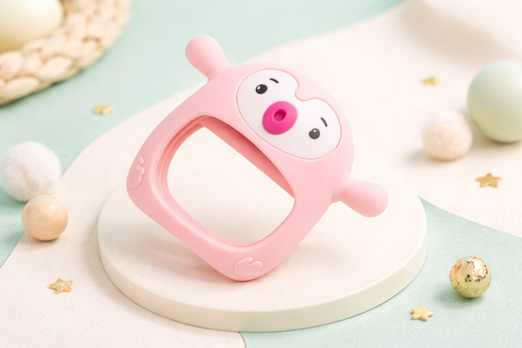 Cute Penguin Silicone Baby Teether Toy | Food-Grade Soft Sensory Chew for Toddlers