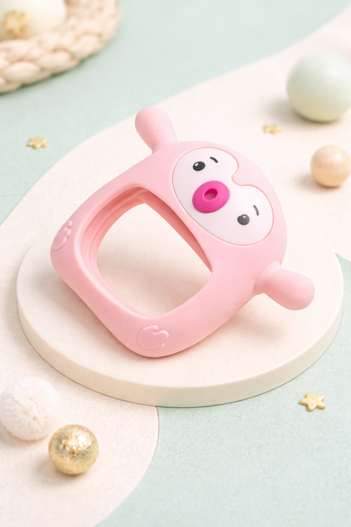 Cute Penguin Silicone Baby Teether Toy | Food-Grade Soft Sensory Chew for Toddlers