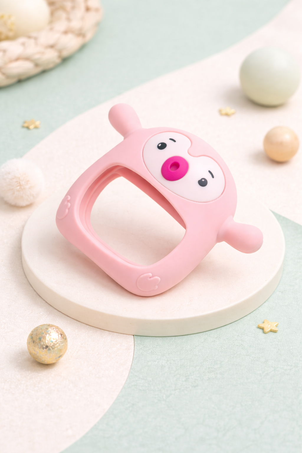 Cute Penguin Silicone Baby Teether Toy | Food-Grade Soft Sensory Chew for Toddlers