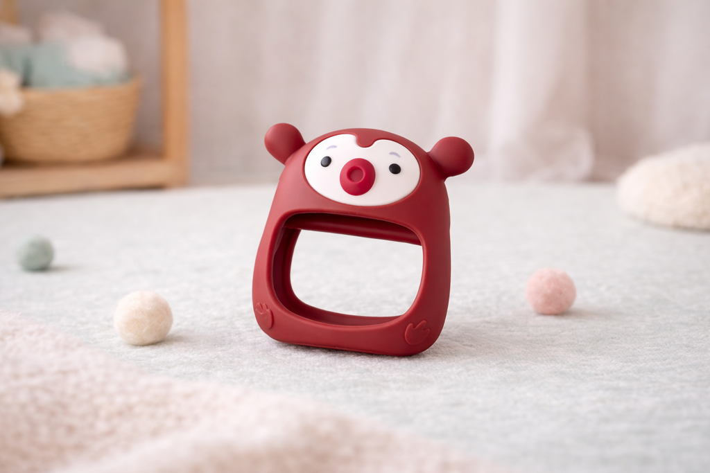 Cute Penguin Silicone Baby Teether Toy | Food-Grade Soft Sensory Chew for Toddlers